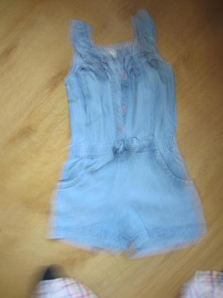 Peckovní džínový overal s volánkama, ladybird,116