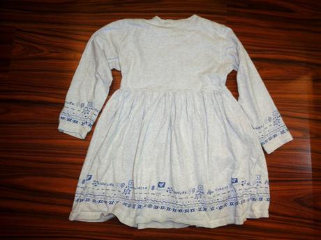 Šedé propínací bavlněné šaty, 116