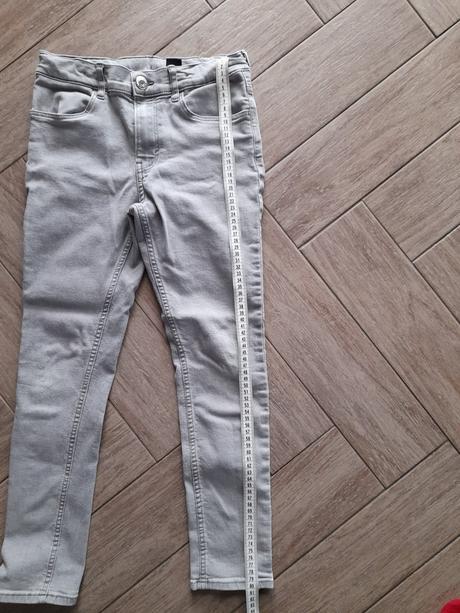 Chlapecké šedé skinny fit rifle zn. hm, vel. 146, h&m,146