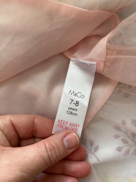 Ob/ šaty letní tyrkysové s motýli - v.7/8 let, m&co,128