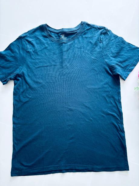 Triko modré bio - v.158/164, h&m,164