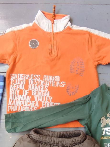 Mix - zateplené kalhoty, mikina, legíny, triko, 104–116