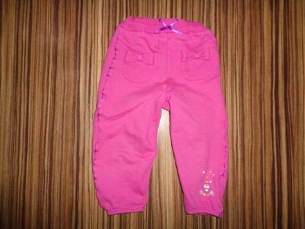 Pěkné růžové tepláky s mašličkami, baby,86