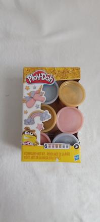 Modelína play-doh metalická sada (6 kelímků),
