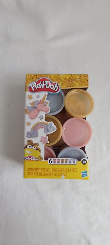 Modelína play-doh metalická sada (6 kelímků),