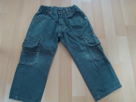 Kalhoty/džíny - šedé, vel. 3-4 roky, 98