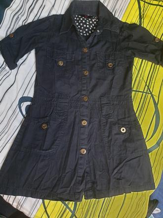 Dívčí plátěné šaty, 128