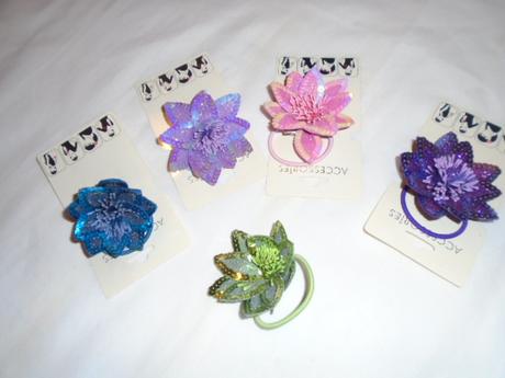 Ozdoba gumička květina sponka, 