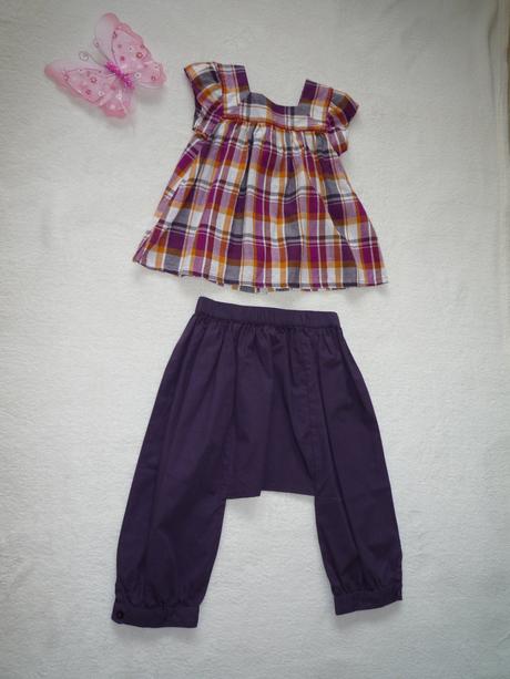 Souprava halenka, turecké kalhoty na léto, vertbaudet,86