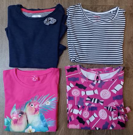 4x dívčí trička s krátkým rukávem, vel 110/116, lupilu,110