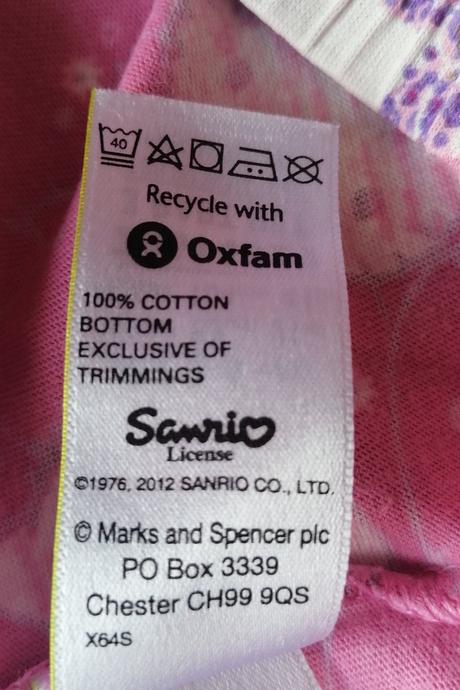 Pyžamové kalhoty s hello kitty vel 104, sanrio,104
