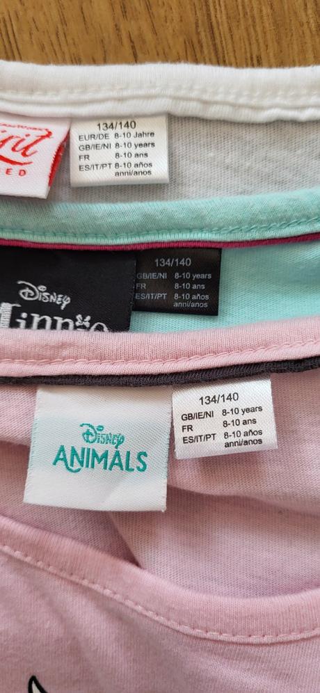 3 x krátké pyžamo minnie, kočka a kůň vel. 134/140, disney,134
