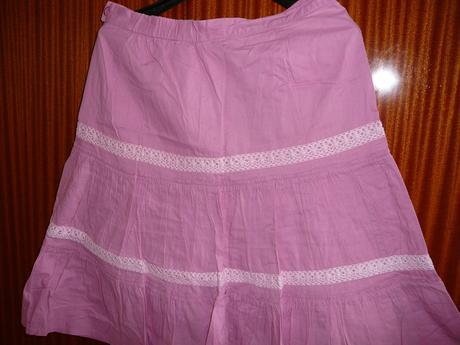 Růžová letní sukně blanche porte., xl