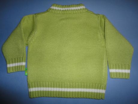 Krásný svetr frog s flitry, vel. 9-12 měsíců, frog,80