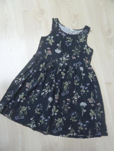 Letní bavlněné šaty na ramínka, h&m,122