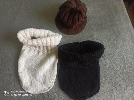 Ručně pletené nákrčníky a čepice, m
