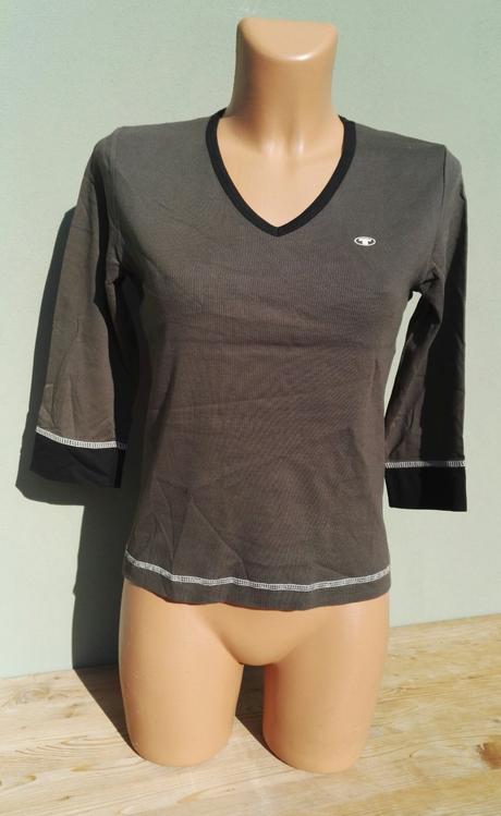 Khaki tričko 3/4 rukávy - vel.36, 36