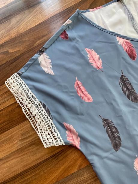 Peříčková tunika s dlouhým zadním dílem, vel xl,, xl