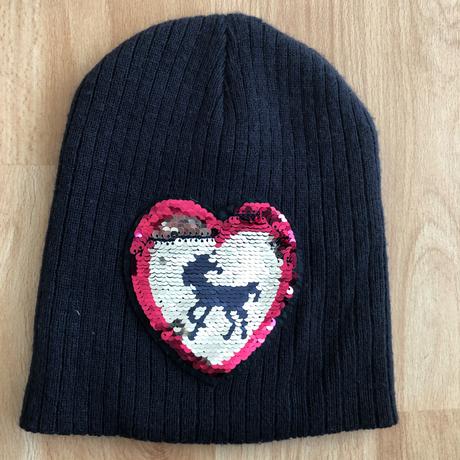 Modra cepice zimni srdce s paijetkami kun topolino, topolino,110