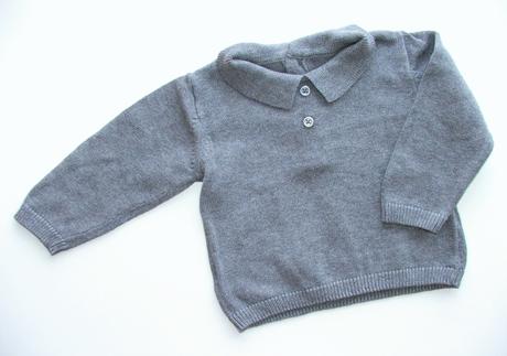 M328 slabší šedý chlapecký svetr vel. 68, matalan,68