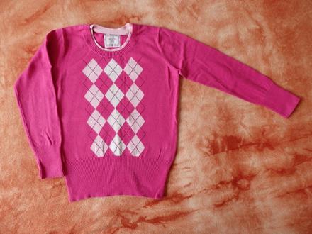 Růžový svetřík 122/128, l.o.g.g.,122