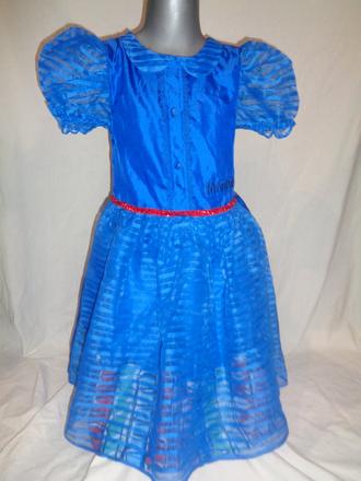 Karneval - modré šaty matylda - 7 - 8 let, 