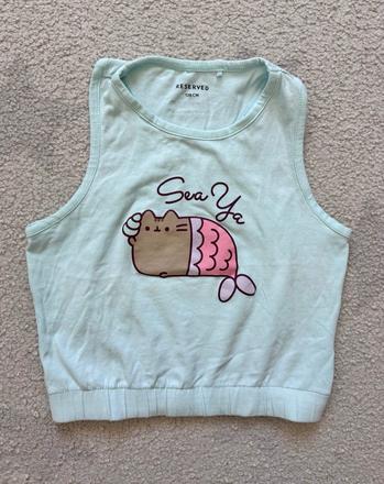 Crop top pusheen reserved, vel. 128, reserved,128