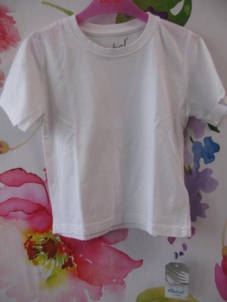 Bílé bavlněné tričko/unisex, rebel,92