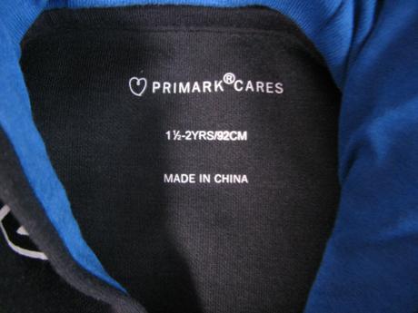 Tmavě modrá mikina s kapucí s nápisy, primark,92
