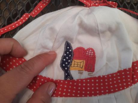 Letní dívčí klobouk domeček, obvod 44 - 46 cm, 80