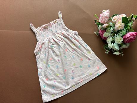 Tunika růžová s palmami- v.18/24 měs., primark,92