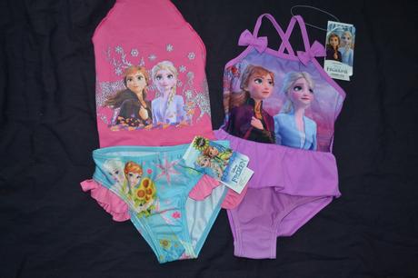 2x plavky frozen v.98/104,šátek, disney,98 / 104