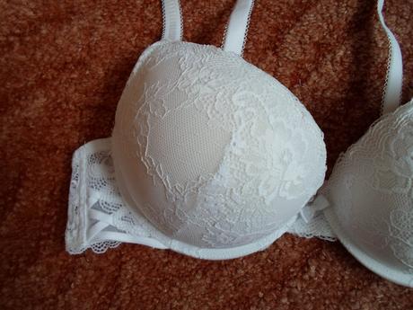 Bílá krajková podprsenka super push - 80c, new yorker,80c