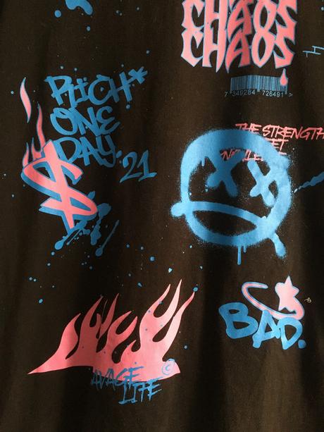 Vel. 36 černé triko s tisky, 36