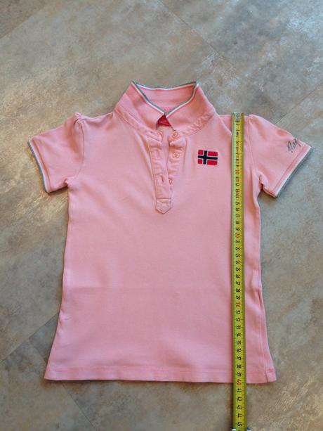 Růžové bavlna tričko napapijri límeček 4 r. unisex, 104