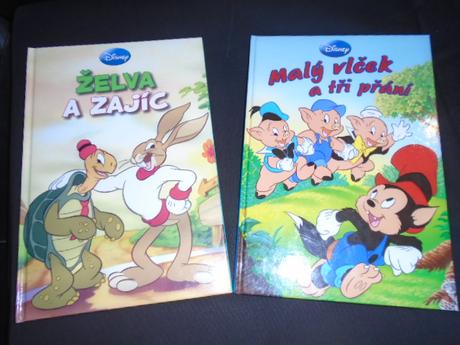 Disney pohádka 2ks - malý vlček  želva a zajíc, 