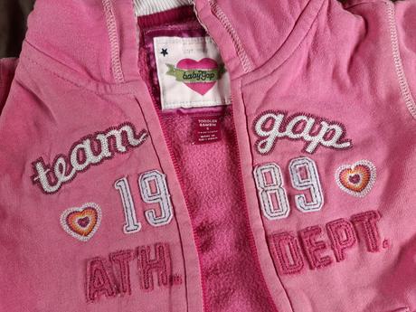 Krásná růžová mikina na holčičku babygap, 110