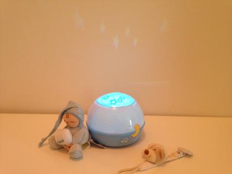 Chicco lampička hrající noční obloha+clip nattou ,