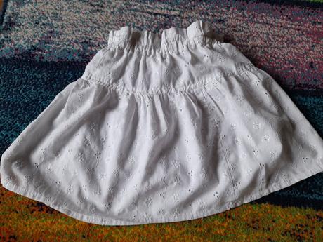 Bílá kolová sukýnka na holčičku, 110