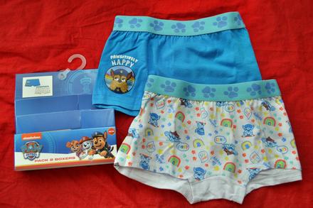2x bavlněné boxerky patrola,122/128, nickelodeon,122 / 128