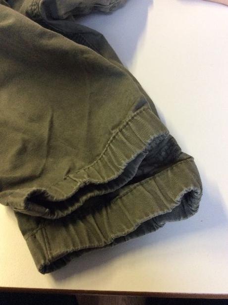 Khaki plátěné kalhoty, h&m,92