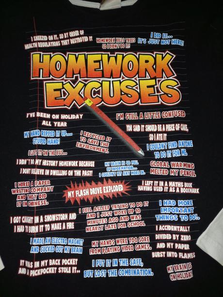 Tričko homework excuses cheeky monkey, 134