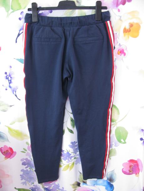 Dámské pružné modré kotníkové kalhotové tepláky, 38