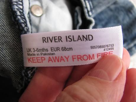 Parádní strečové džíny s náševkou, unisex, river island,68