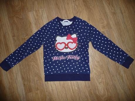 Mikina s kitty od h&m na 6-8l- vel.122/128, h&m,122