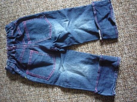3/4 džíny rifle bermudy s jahůdkou vel 110-116, 110