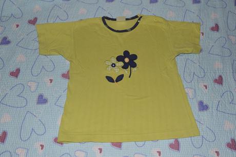 Bavlněné tričko s aplikací kytek, 122