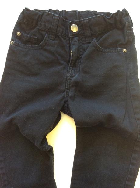 Černé jeansové kalhoty, h&m,104
