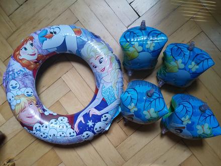 Plavací kruh + 2x rukávky intex disney, 