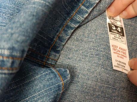 2x dívčí džínové sukně s laclem,vel.80/86 a 104, 80